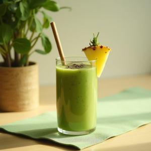 Orzeźwiający smoothie z rukwią wodna i ananase